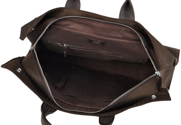Best Hermes Canvas Handbags Coffee 509004
